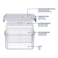 Pote Organizador De Geladeira 2,8l Organizzare Com Controle De Umidade Tramontina 61820-280 - 2