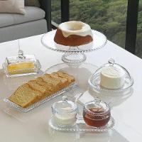 Kit Queijeira + Manteigueira + Meleira + Açucareiro De Cristal Pearl Wolff - 10