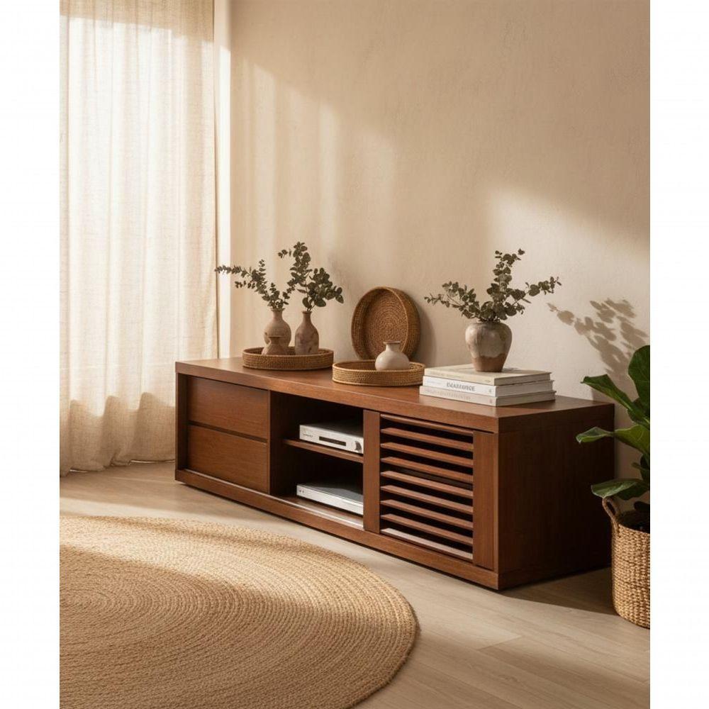 Rack Veneziana 1,80 X 55 X 54 - Madeira Maciça - Móveis De Gramado - Castanho - 3