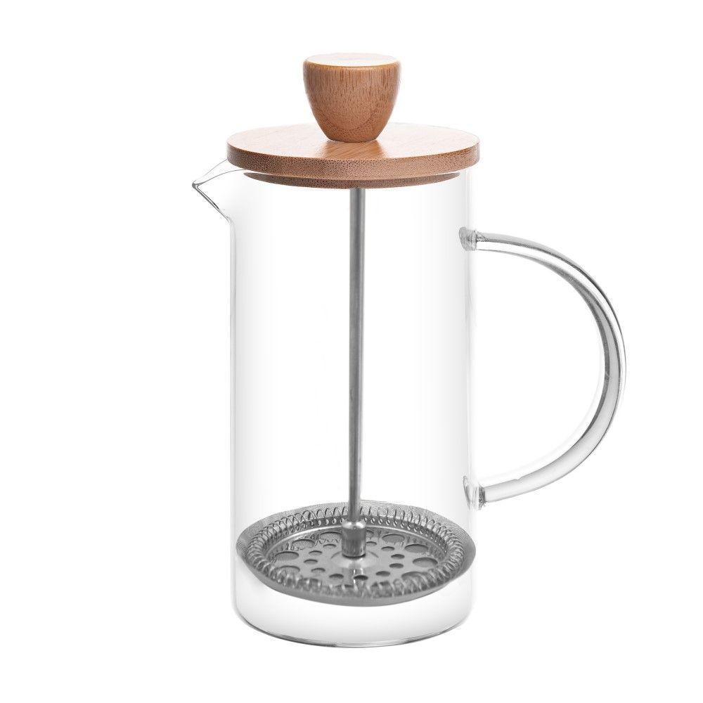 Cafeteira Francesa 600 Ml Em Vidro E Tampa De Bambu Wolff - 2