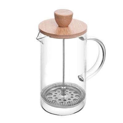 Cafeteira Francesa 600 Ml Em Vidro E Tampa De Bambu Wolff