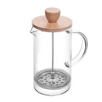 Cafeteira Francesa 600 Ml Em Vidro E Tampa De Bambu Wolff - 1