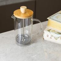 Cafeteira Francesa 600 Ml Em Vidro E Tampa De Bambu Wolff - 4