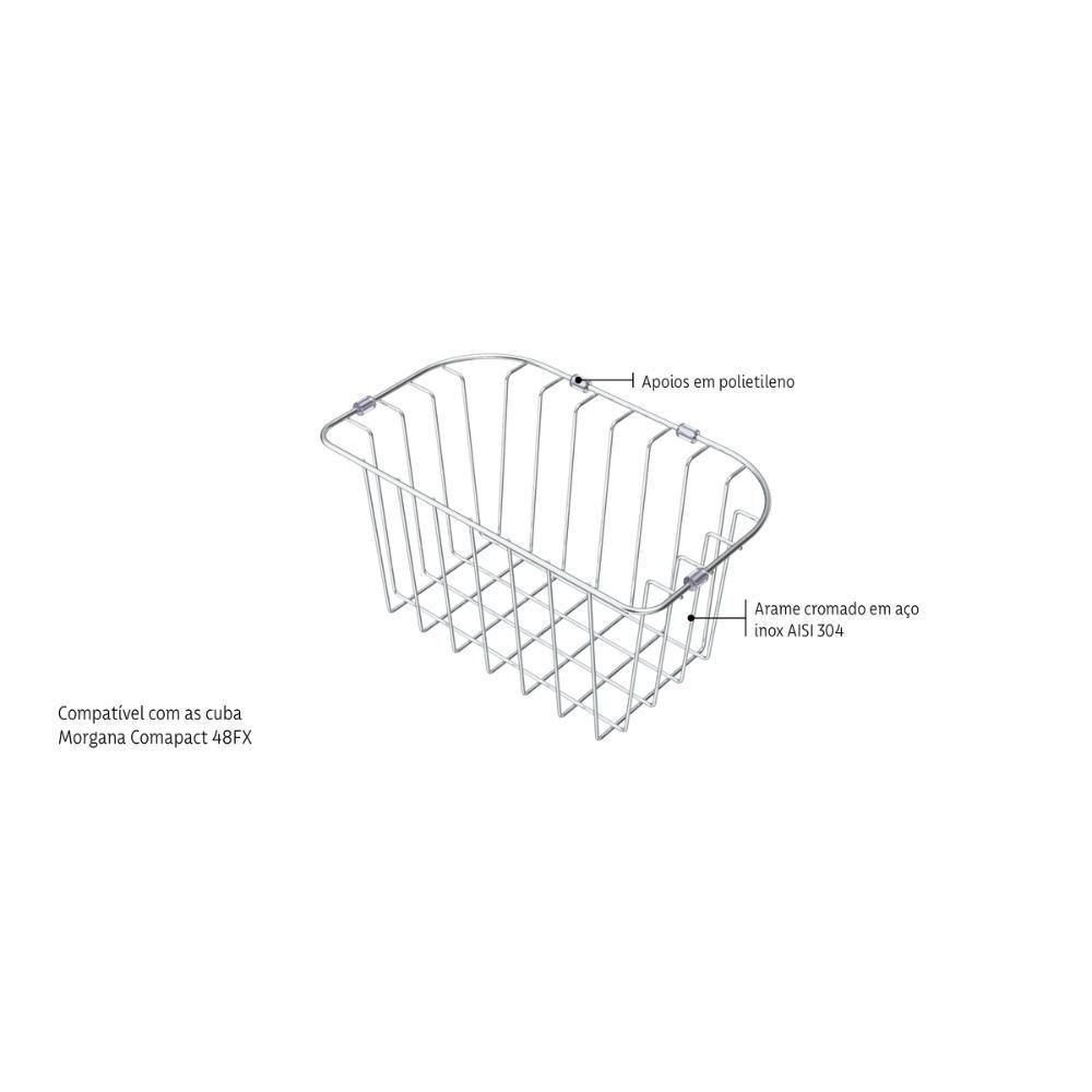 Cesta Aramada Para Cubas Sobrepor Morgana 48 Fx Tramontina - 8