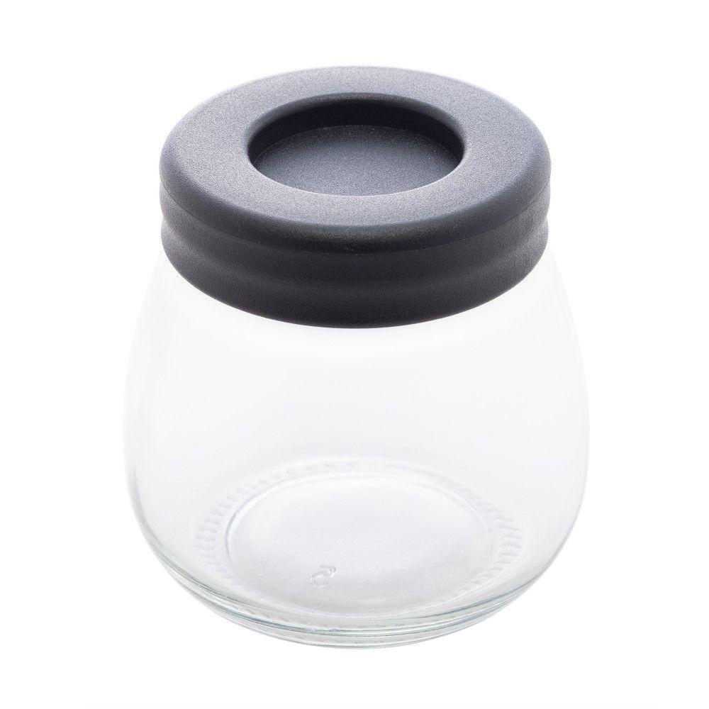 Moedor De Café Em Aço Inox Com Porta Pó Extra De Vidro Preto Lyor - 3