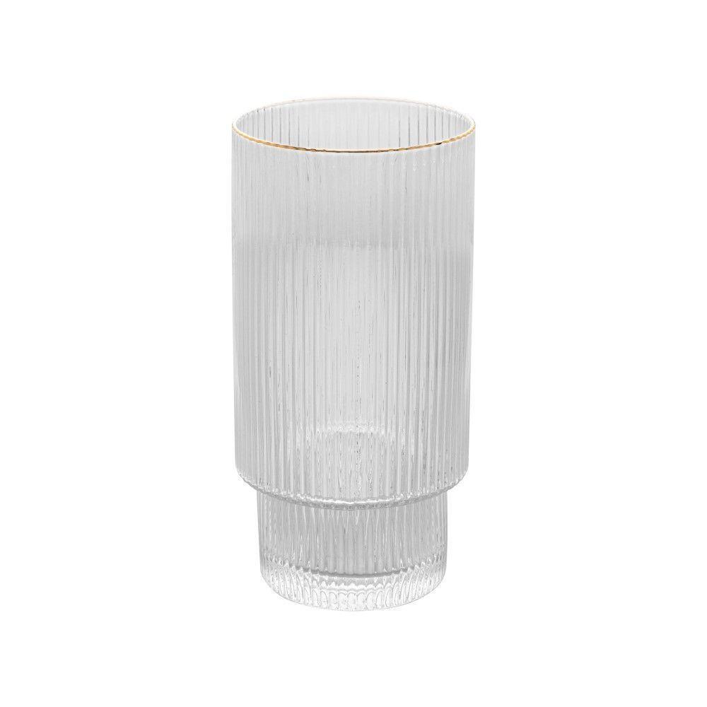 Conjunto 2 Copos Altos De Cristal Com Fio De Ouro 400 Ml Lines Wolff - 2