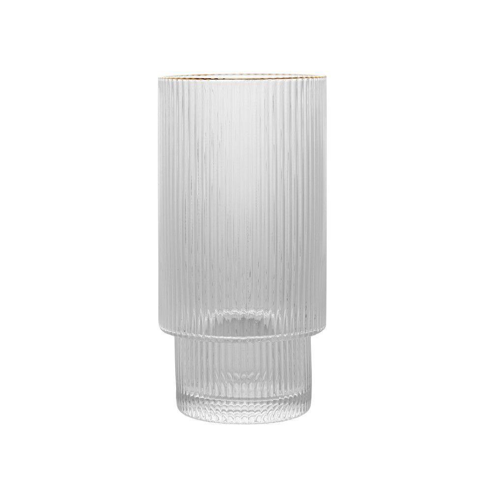 Conjunto 2 Copos Altos De Cristal Com Fio De Ouro 400 Ml Lines Wolff - 3