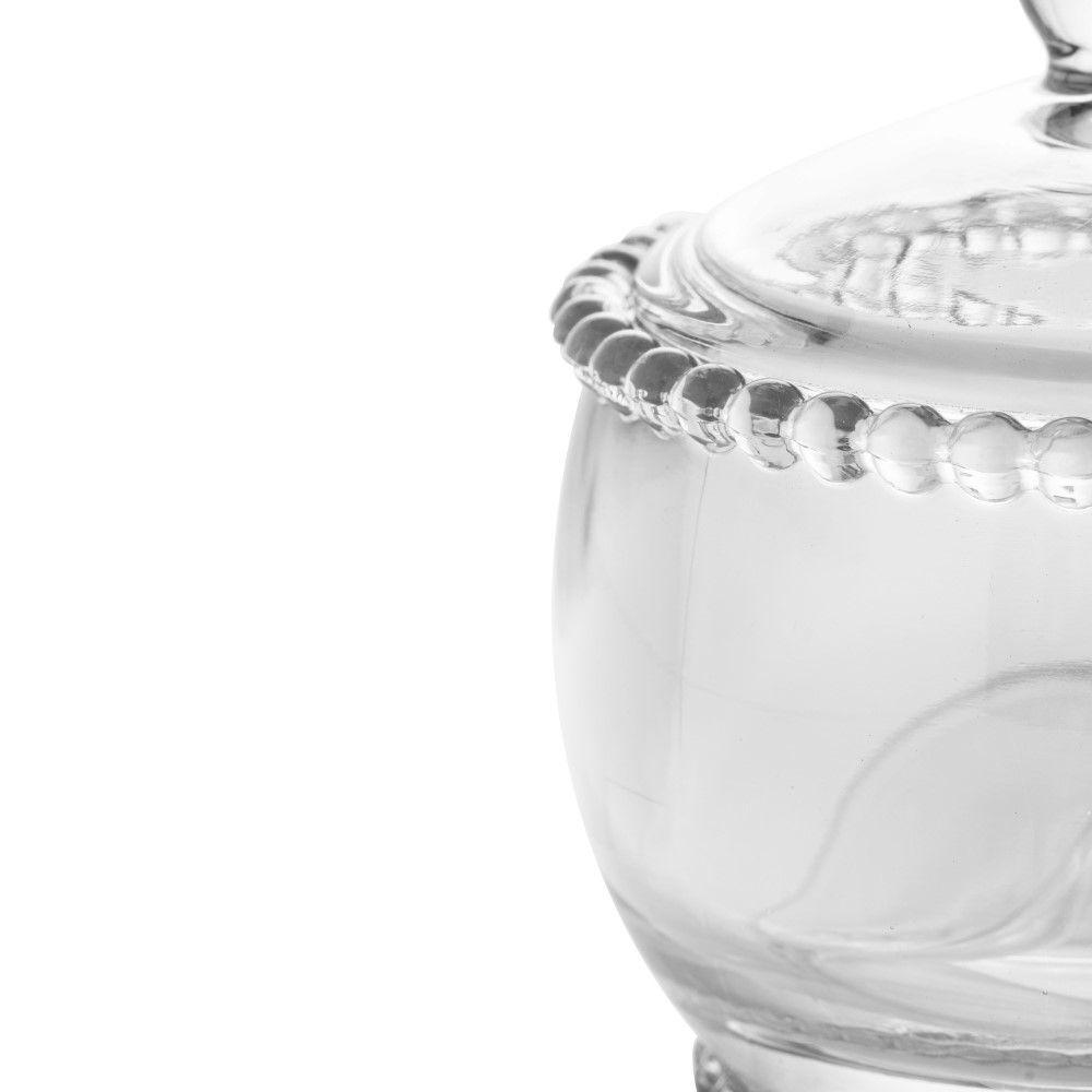 Açucareiro Com Colher E Tampa De Cristal Pearl 9 X 7,5 Cm Wolff - 4