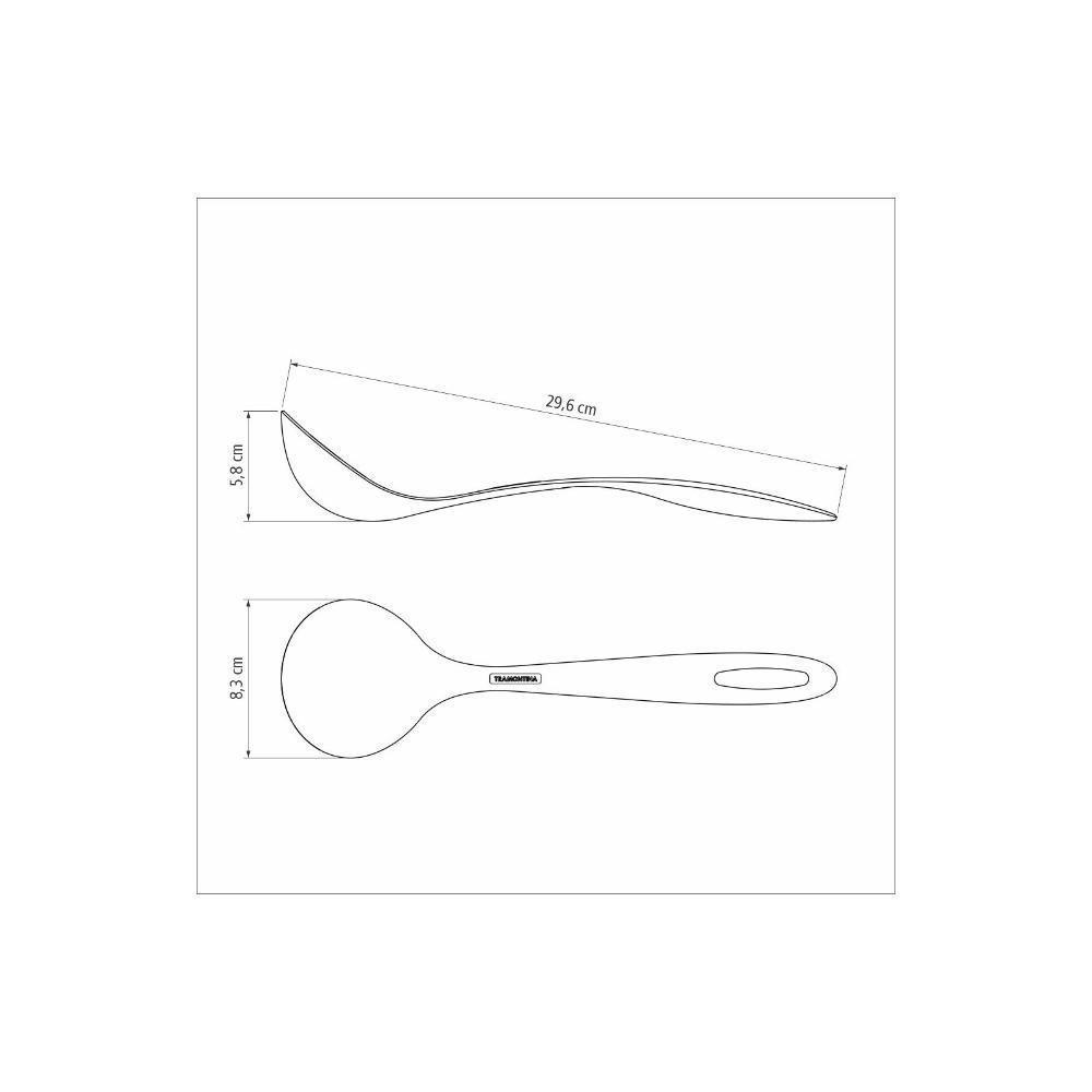 Concha Tramontina Ability Em Nylon Vermelha Conjunto:1 - 9