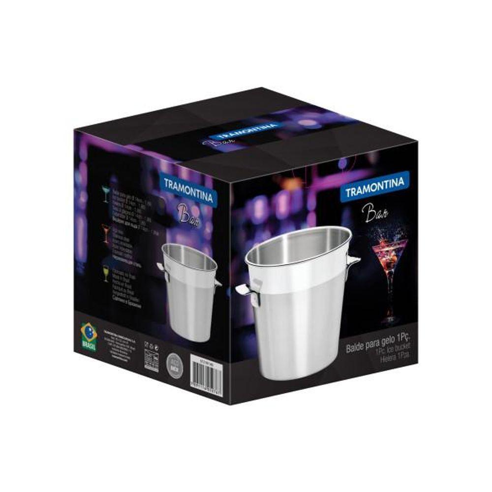 Balde De Gelo Tramontina Cosmos Em Aço Inox Fosco Com Borda Em Brilho 14 Cm 1,8 L - 5