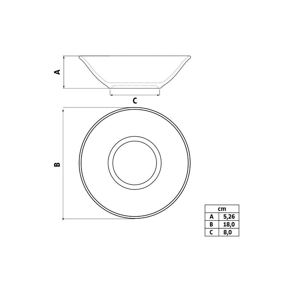 Bowl Tramontina Sophia Em Porcelana 18 Cm - 6