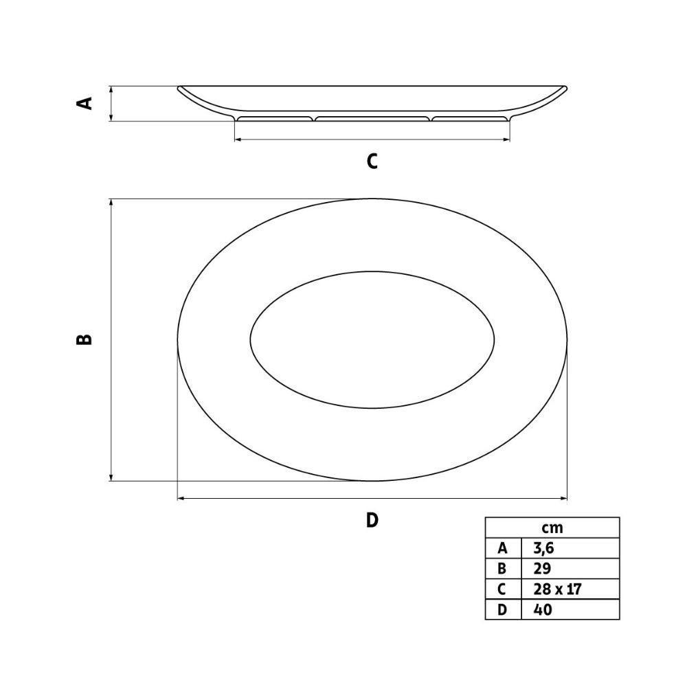 Travessa Oval Tramontina Maria Augusta Em Porcelana 40x29 Cm - 5