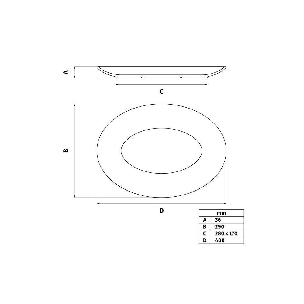 Travessa Oval Tramontina Maria Augusta Em Porcelana 40x29 Cm - 8