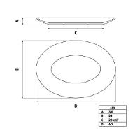 Travessa Oval Tramontina Maria Augusta Em Porcelana 40x29 Cm - 5
