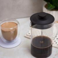 Cafeteira Francesa 600 Ml Em Vidro E Tampa De Plástico Preta Lyor - 4