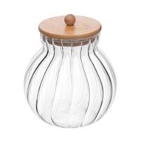 Porta Mantimentos De Vidro 700 Ml Com Tampa De Bambu Classic Wolff - 1