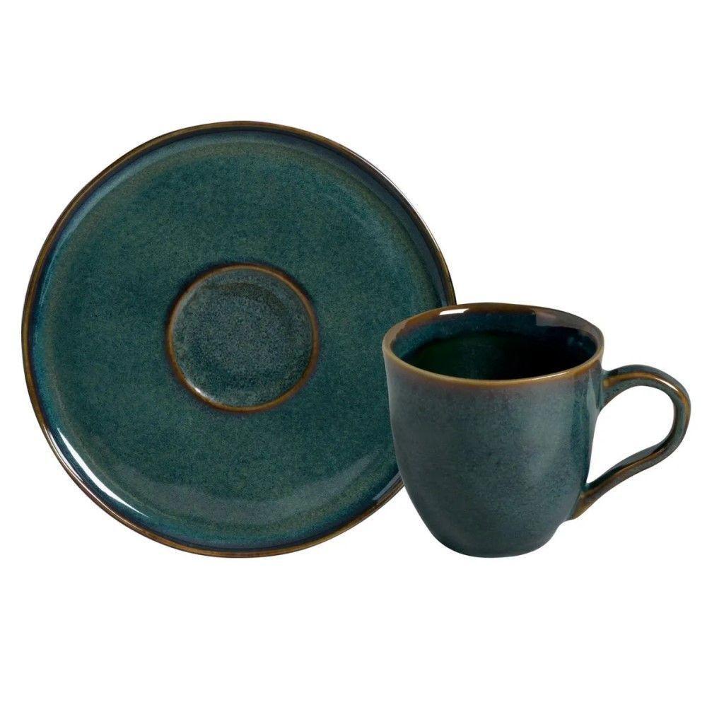 Conjunto De Xícara De Chá Com Pires 06 Peças Bio Oceano Porto Brasil - 2