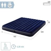 Colchão Inflável Casal King Dura Beam Downy Aveludado 272kg Com 2 Travesseiros Infláveis E Bomba Manual Intex - 6