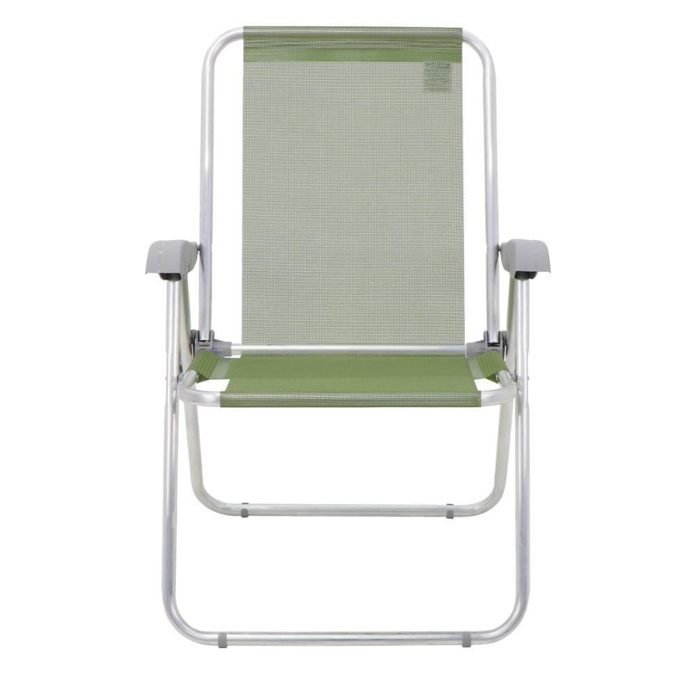 Cadeira De Praia Tramontina Creta Master Em Alumínio Com Assento Verde Oliva - 9