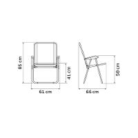 Cadeira De Praia Tramontina Creta Master Em Alumínio Com Assento Verde Oliva - 6