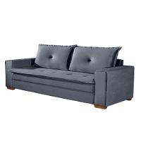 Sofá Unique 2,10m Com Pés De Madeira 3 Lugares Confortável - 1