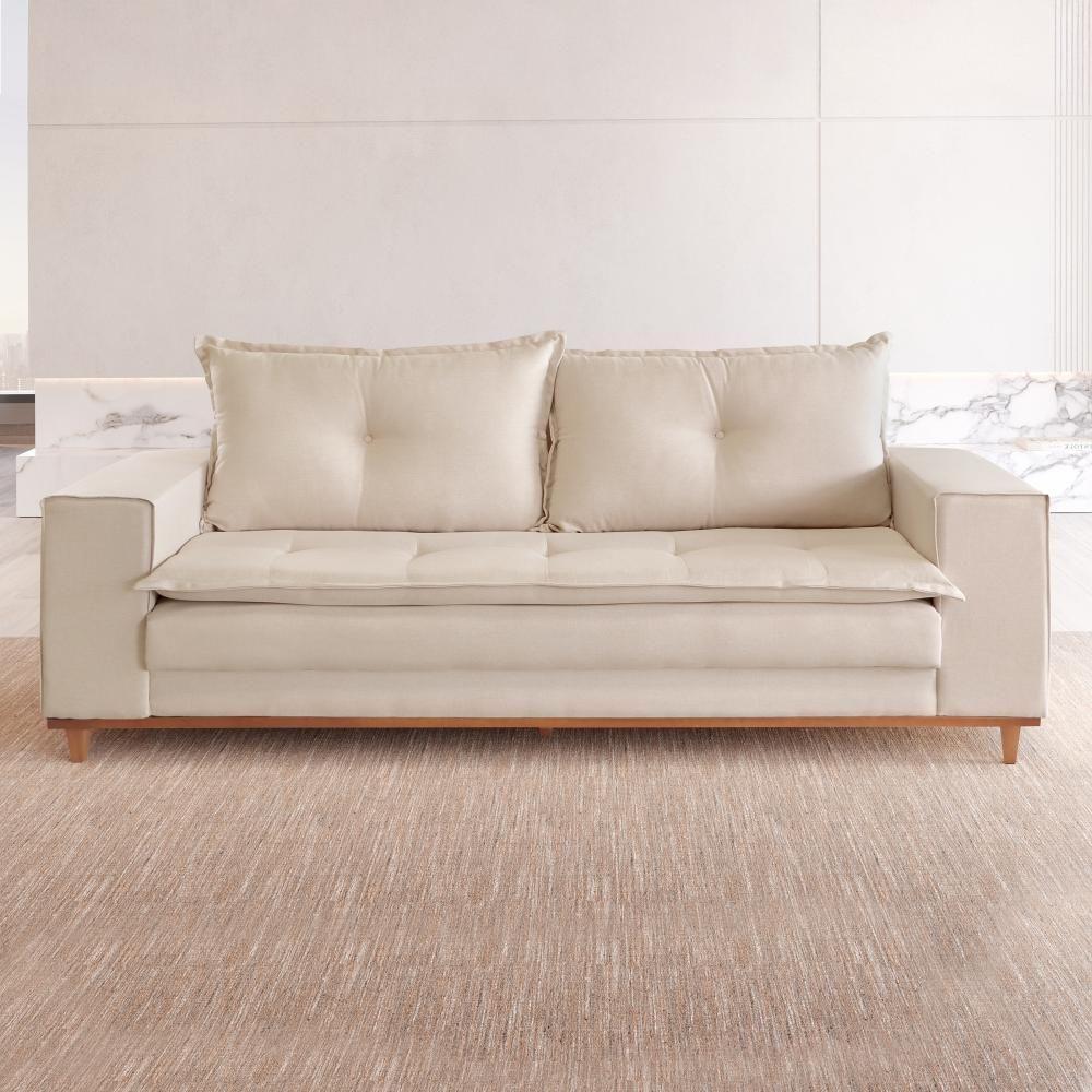 Sofá Na Caixa Bellagio 2 Lugares 2,00m Bege - 1