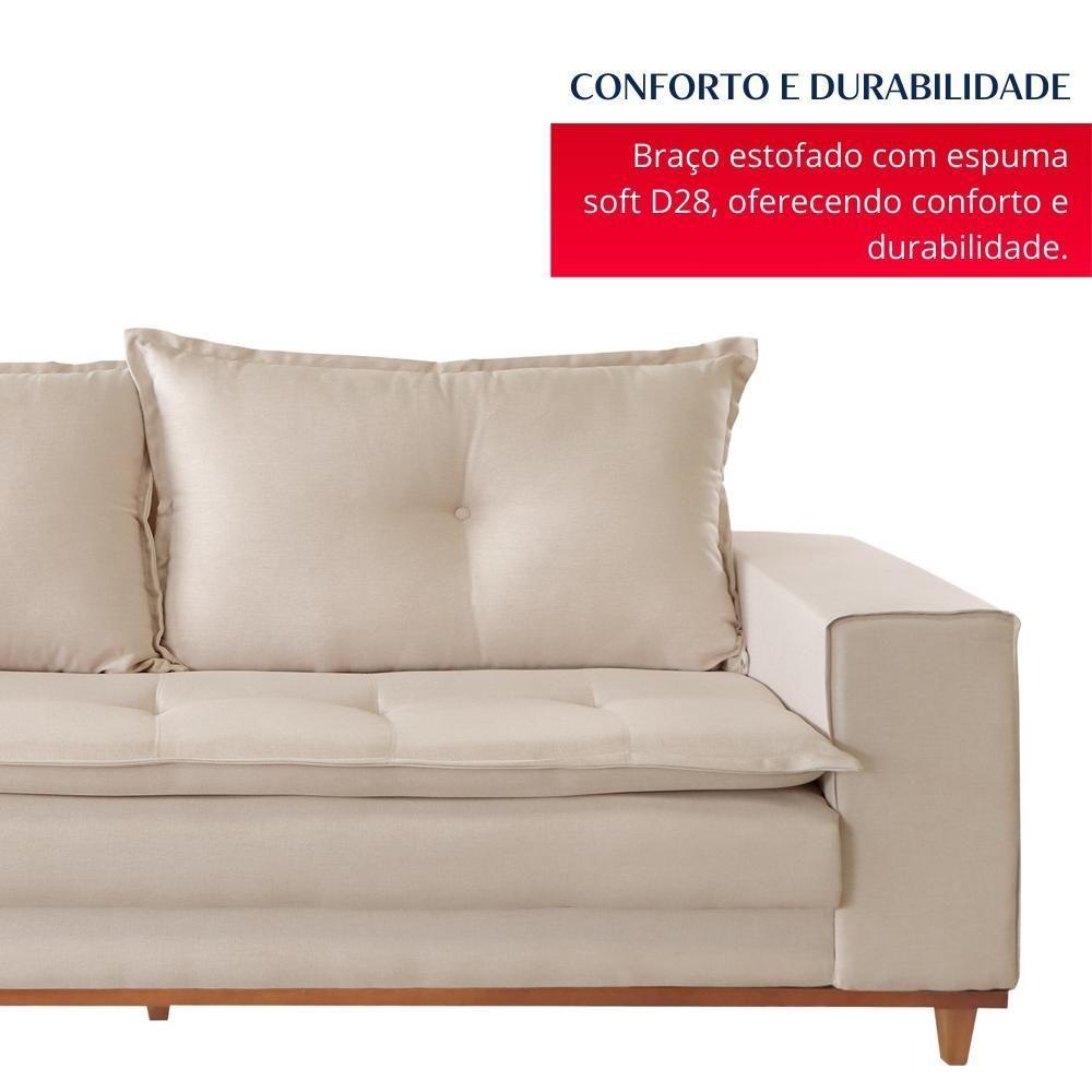 Sofá Na Caixa Bellagio 2 Lugares 2,00m Bege - 4