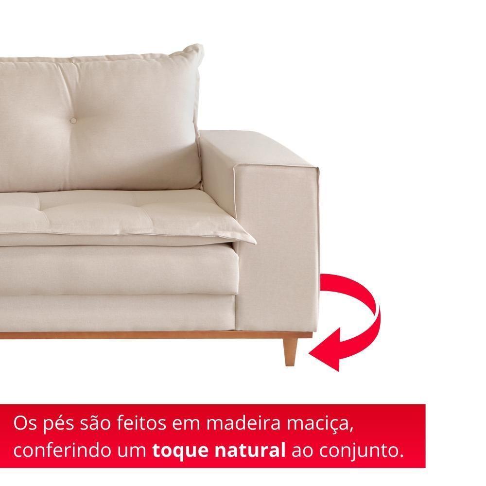 Sofá Na Caixa Bellagio 2 Lugares 2,00m Bege - 5
