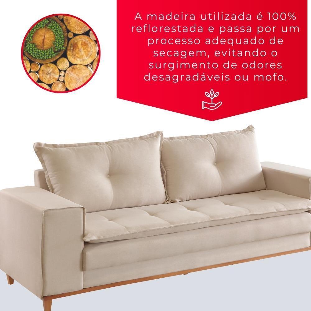 Sofá Na Caixa Bellagio 2 Lugares 2,00m Bege - 6