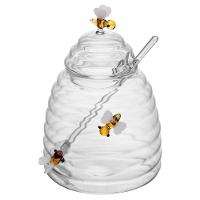 Açucareiro De Vidro Com Colher E Tampa Lovely Bee 500 Ml Lyor - 1