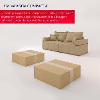 Sofá Living Verona 3 Lugares 2,00m Castor