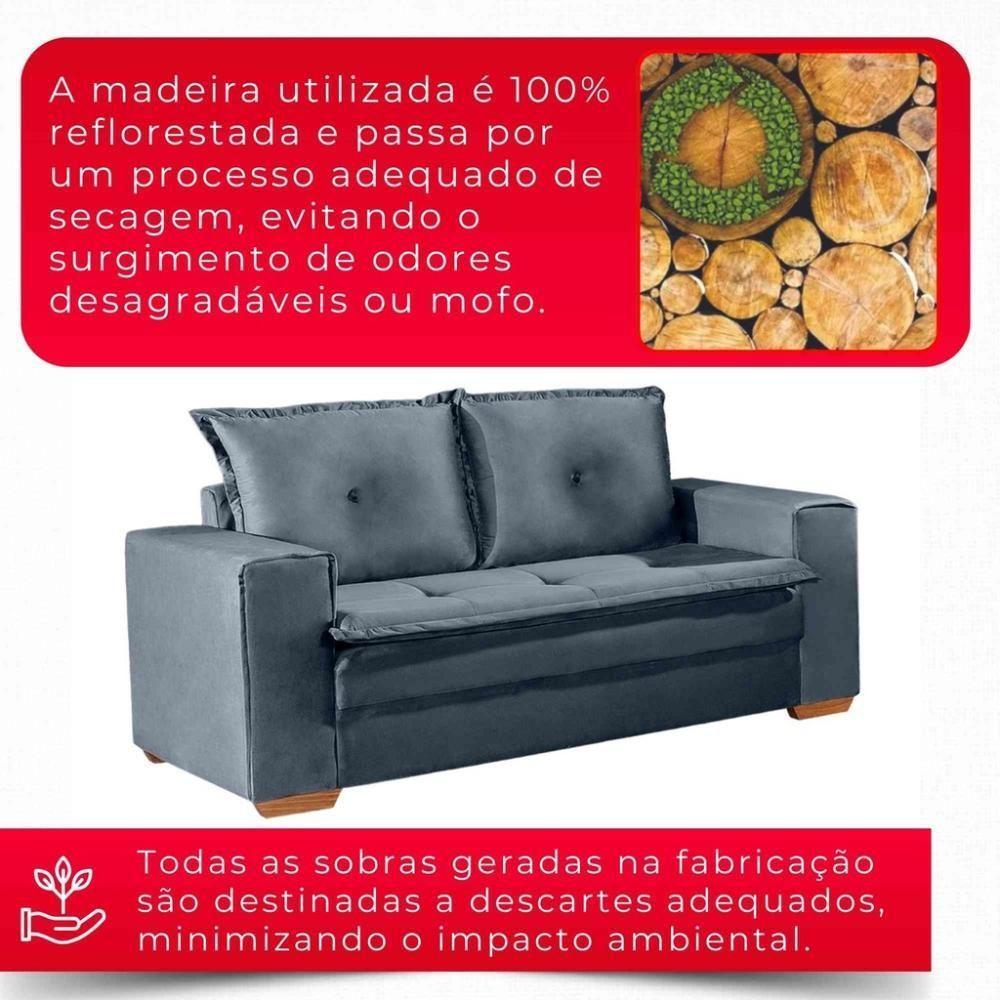Sofá Fixo De 2 Lugares Unique 1,60m - 2