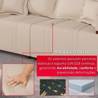 Sofá Living Verona 3 Lugares 2,00m Bege - 5