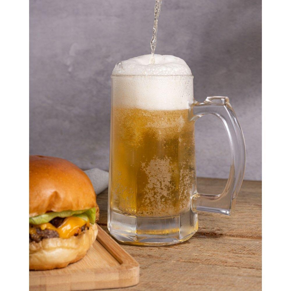 Conjunto 4 Canecas Para Chopp E Cerveja 365 Ml De Vidro Zero Graus Lyor - 5