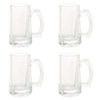 Conjunto 4 Canecas Para Chopp E Cerveja 365 Ml De Vidro Zero Graus Lyor