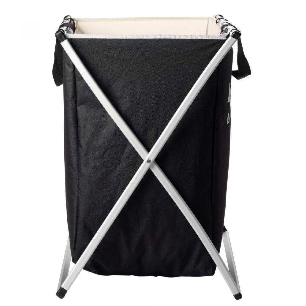 Cesto Para Lavanderia De Poliéster Com Alças E 2 Compartimentos Dobrável 59 X 38 X 57 Cm Lyor - 3