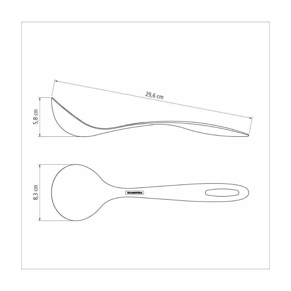 Concha Tramontina Ability Em Nylon Vermelha Conjunto:2 - 9