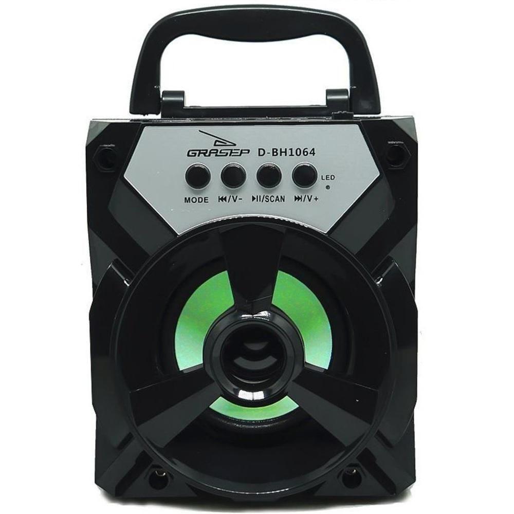 Caixa Som Portátil Bluetooth Mp3 Pen Drive Radio Fm Auxiliar 8w Aero D-bh1064 Preto - 2