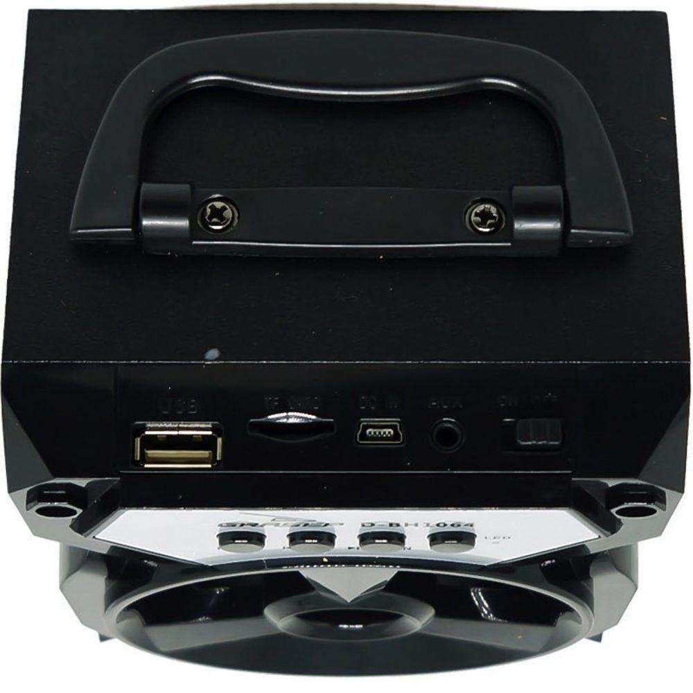 Caixa Som Portátil Bluetooth Mp3 Pen Drive Radio Fm Auxiliar 8w Aero D-bh1064 Preto - 6