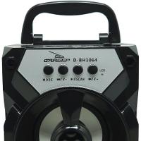 Caixa Som Portátil Bluetooth Mp3 Pen Drive Radio Fm Auxiliar 8w Aero D-bh1064 Preto