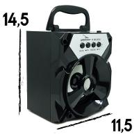 Caixa Som Portátil Bluetooth Mp3 Pen Drive Radio Fm Auxiliar 8w Aero D-bh1064 Preto - 8