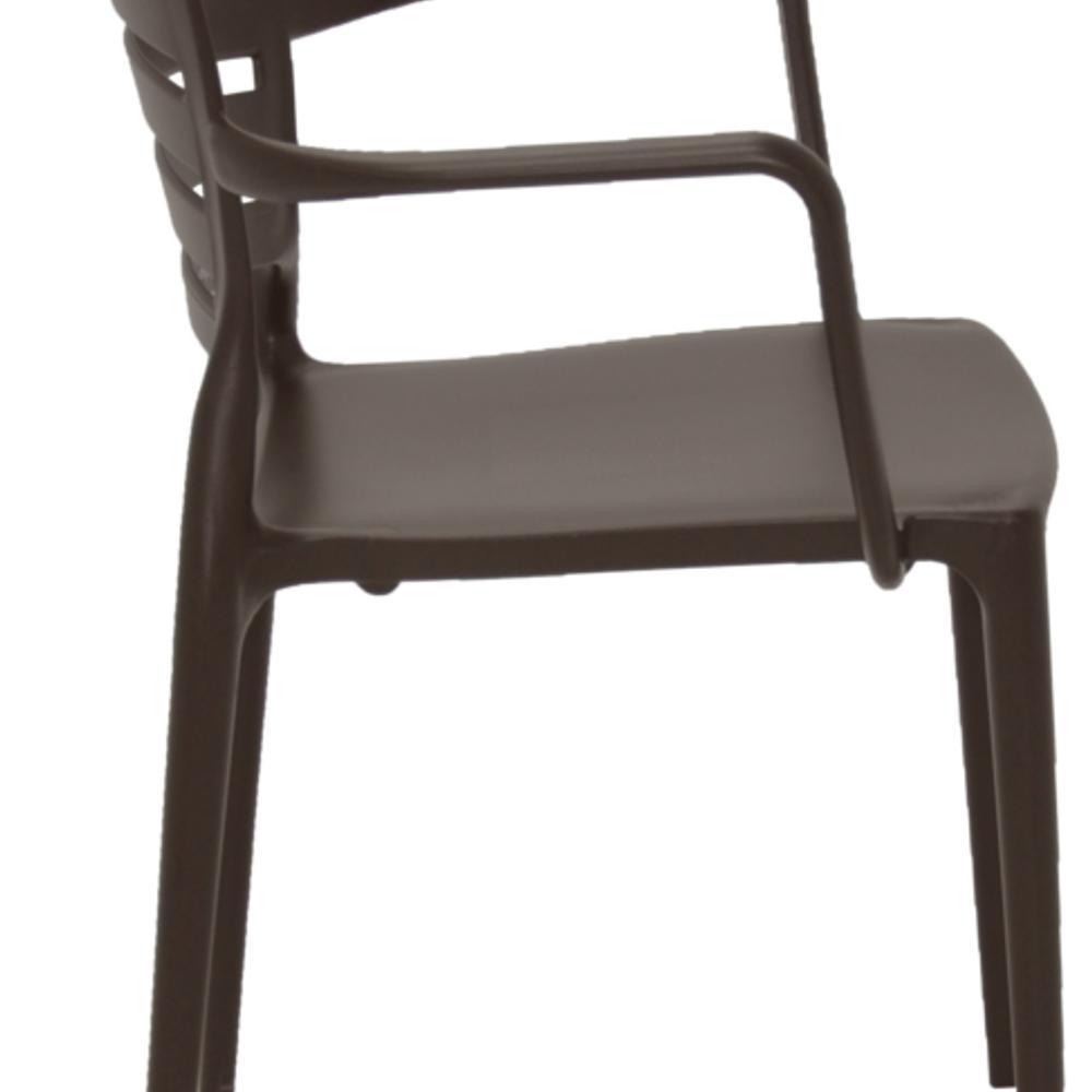 Cadeira Sofia Encosto Vazado com Braço Marrom Tramontina - 7