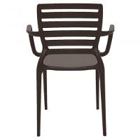 Cadeira Sofia Encosto Vazado com Braço Marrom Tramontina - 7