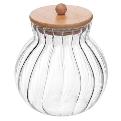 Porta Mantimentos Classic 1,5L de Vidro Borossilicato com Tampa de Bambu Wolff
