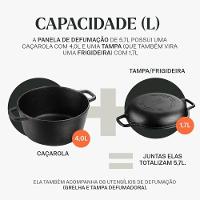 Panela De Defumação 24 Cm 5,7 L Em Ferro Fundido Panela Mineira - 3