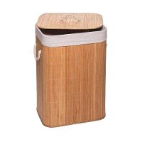 Cesto Para Lavanderia De Bambu Com Tampa 40 X 30 X 57 Cm Lyor - 2