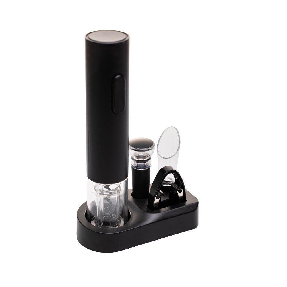 Conjunto 5 Peças Para Vinho De Plástico Preto Wolff - 1