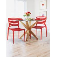 Cadeira Sofia Vermelha Tramontina Encosto Vazado Horizontal - 3