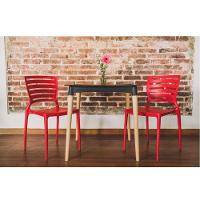 Cadeira Sofia Vermelha Tramontina Encosto Vazado Horizontal