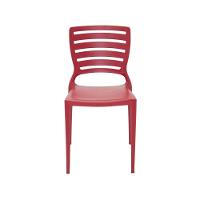 Cadeira Sofia Vermelha Tramontina Encosto Vazado Horizontal - 9